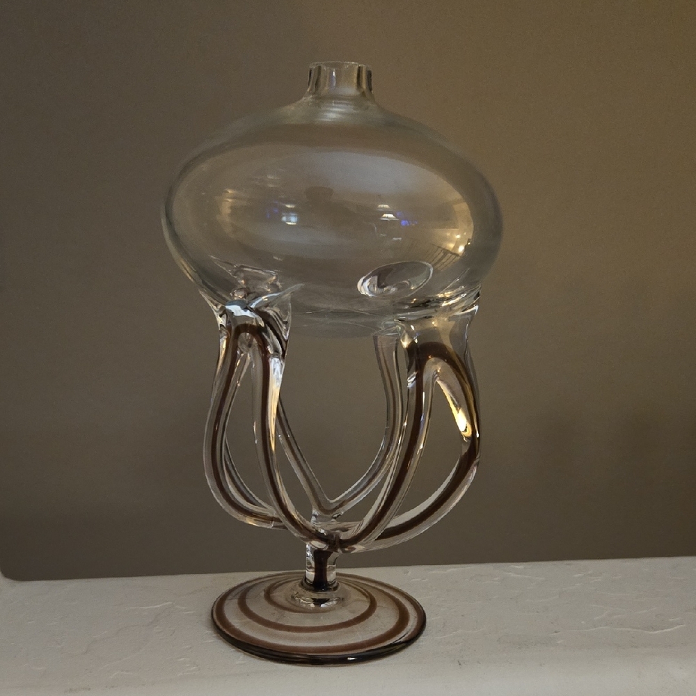Josefina Krosno Blown Glass Jellyfish Oil Lamp